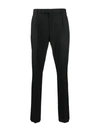 Lardini High-waisted Tapered Trousers In Black