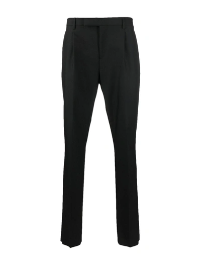Lardini High-waisted Tapered Trousers In Black