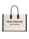 Saint Laurent Rive Gauche Printed Tote Bag In Grey