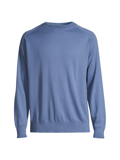 Massimo Alba Crewneck Cashmere Sweater In Blue Parrot