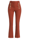 Derek Lam 10 Crosby Women's Robertson Crop Flare Pants In Mahogany