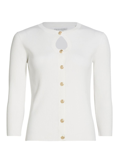 Elie Tahari Women's The Mara Keyhole Cardigan In White