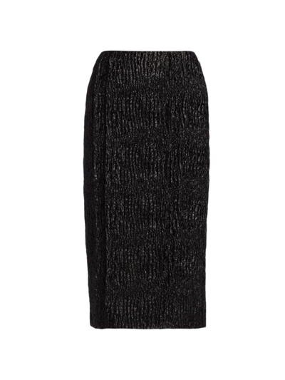 Simone Rocha Women's Crepe Midi-pencil Skirt In Black