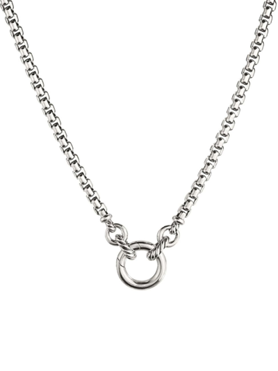 David Yurman Chain Amulet Vehicle Box Chain Necklace In Silver