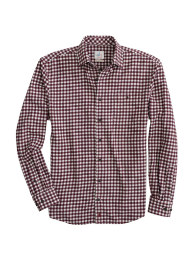 Johnnie-o Men's Hyat Checked Button-front Shirt In Malibu Red