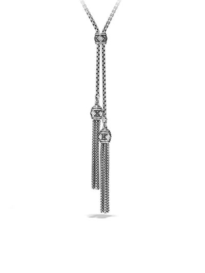 David Yurman Women's Renaissance Tassel Necklace With Diamonds In Silver