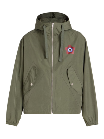 Kenzo Target Windbreaker Jacket In Dark Khaki