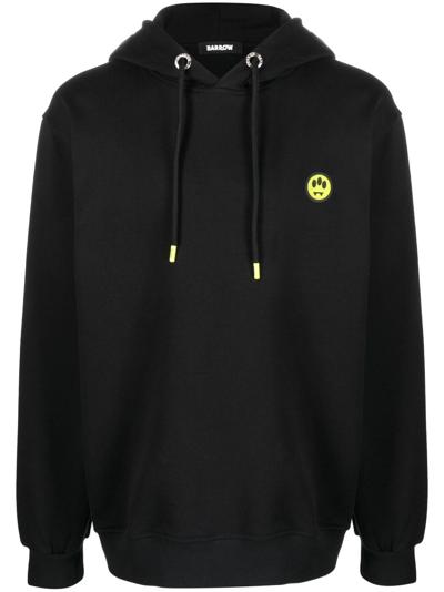 Barrow Logo-print Cotton Hoodie In Black