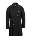 L'impermeabile Man Overcoat Black Size 44 Cotton, Nylon