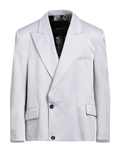 Federico Cina Man Suit Jacket Light Grey Size S Polyester