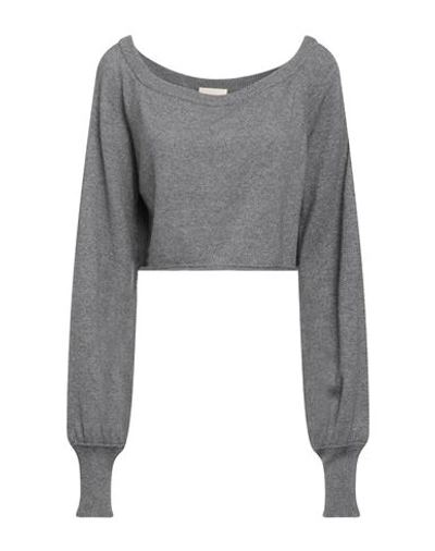 Semicouture Woman Sweater Grey Size M Cashmere, Polyamide