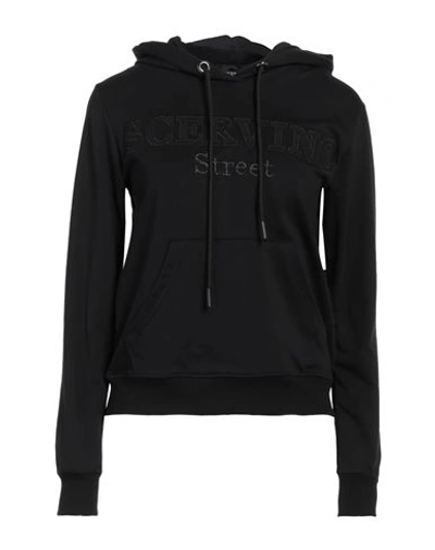 Scervino Woman Sweatshirt Black Size S Cotton, Elastane In Black