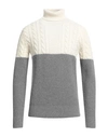 +39 Masq Man Turtleneck Off White Size 42 Wool