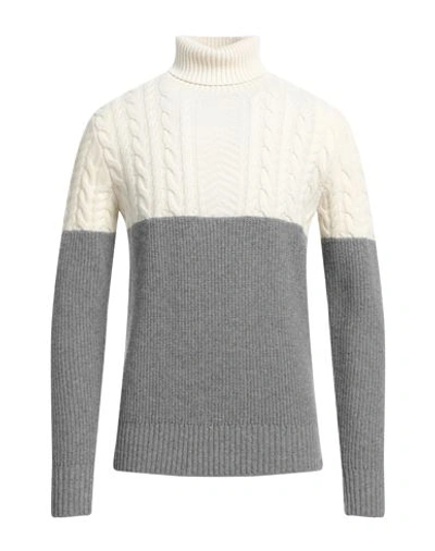 +39 Masq Man Turtleneck Off White Size 42 Wool In White