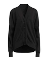 Nike Woman Cardigan Black Size L Cotton, Elastane