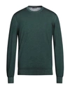 Drumohr Man Sweater Dark Green Size 40 Super 140s Wool