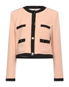 ANNA MOLINARI ANNA MOLINARI WOMAN BLAZER BLUSH SIZE 4 POLYESTER, ELASTANE