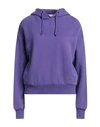 Patrizia Pepe Woman Sweatshirt Purple Size 2 Cotton, Elastane, Polyester