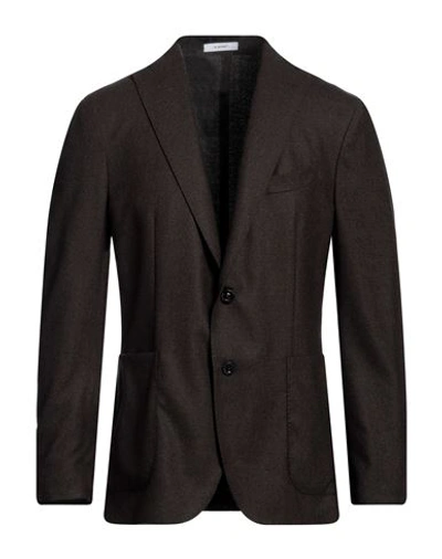 Boglioli Man Suit Jacket Cocoa Size 40 Virgin Wool In Brown
