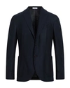 Boglioli Man Suit Jacket Midnight Blue Size 38 Virgin Wool In Blue