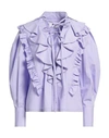 Msgm Woman Blouse Purple Size 2 Cotton