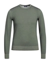Drumohr Man Sweater Military Green Size 36 Super 140s Wool