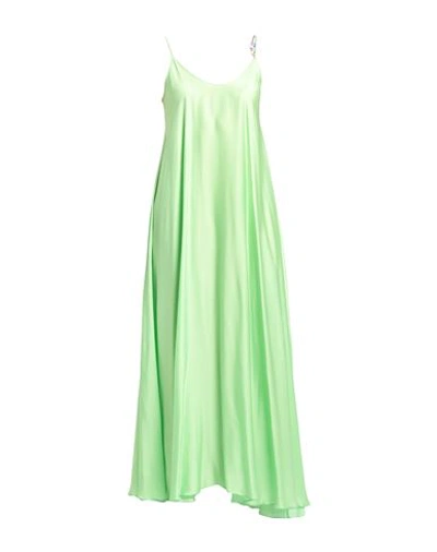 Lafty Lie Woman Long Dress Light Green Size 8 Viscose