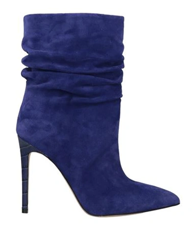 Paris Texas Woman Ankle Boots Purple Size 10 Soft Leather