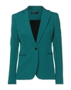 Spago Donna Woman Blazer Deep Jade Size 8 Polyester, Elastane In Green