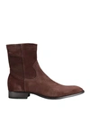 Lemaré Man Ankle Boots Chocolate Brown Size 8 Leather In Brown