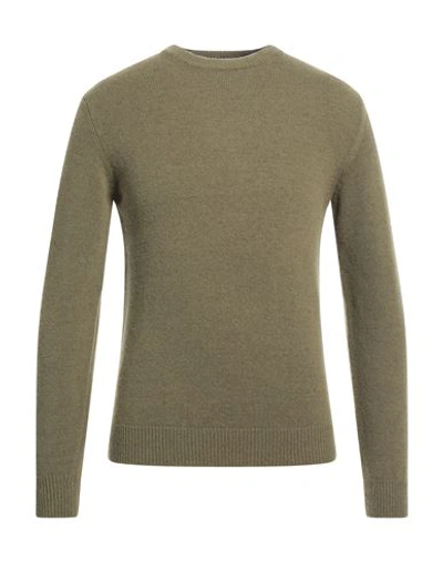 Wool & Co Man Sweater Military Green Size S Wool, Polyamide In Green