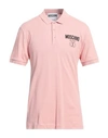 Moschino Man Polo Shirt Pink Size 42 Cotton