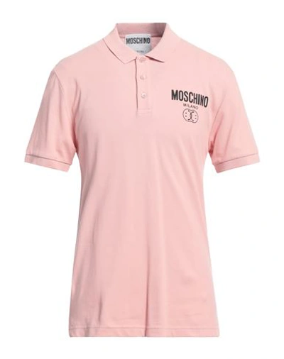 Moschino Man Polo Shirt Pink Size 42 Cotton In Pink