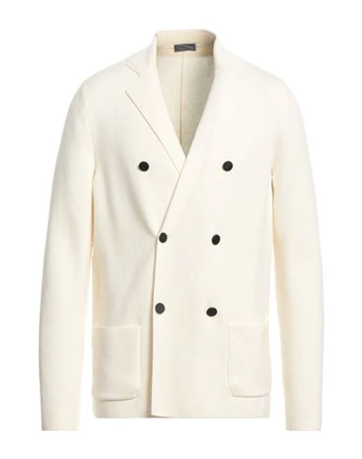 Drumohr Man Suit Jacket Off White Size 44 Merino Wool