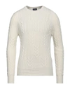 Drumohr Man Sweater Cream Size 48 Cashmere In White