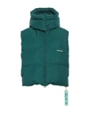 Off-white Man Down Jacket Emerald Green Size S Polyester