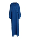 Agnona Woman Long Dress Bright Blue Size 12 Cashmere