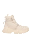 Ea7 Man Ankle Boots Beige Size 6 Textile Fibers