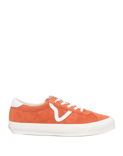 Vans Vault Woman Sneakers Orange Size 12 Soft Leather In Orange