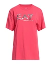 Ea7 Woman T-shirt Fuchsia Size S Cotton, Elastane In Pink