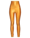 Akep Woman Leggings Ocher Size 8 Polyamide, Elastane In Yellow