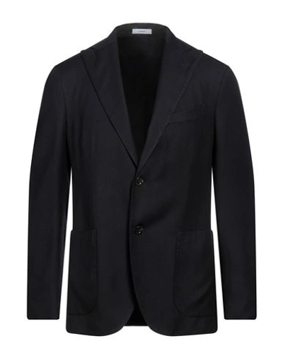 Boglioli Man Suit Jacket Midnight Blue Size 38 Virgin Wool In Blue