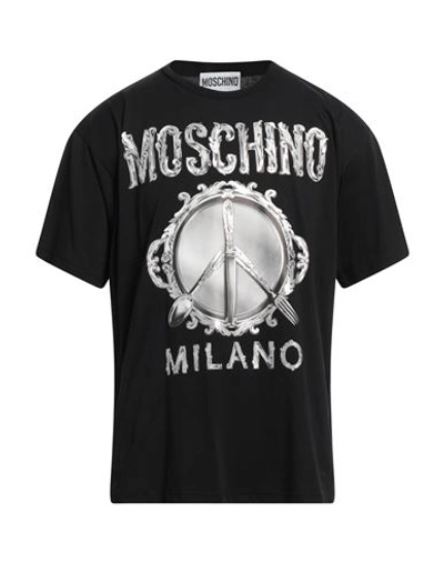 Moschino Man T-shirt Black Size L Cotton