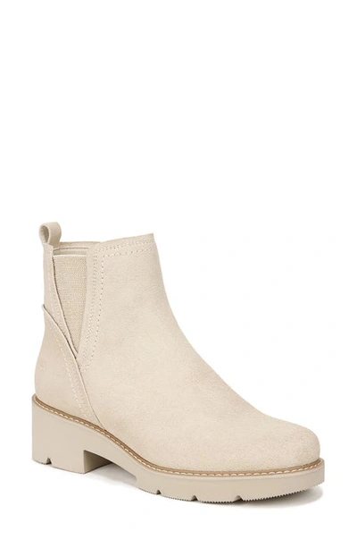 Naturalizer Darry Water Repellent Platform Bootie In Porcelain Beige Suede