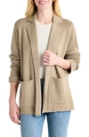 Splendid Estelle Knit Jacket In Heather Camel