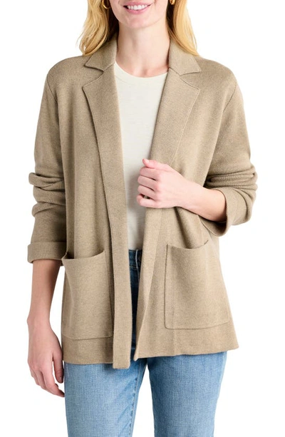 Splendid Estelle Knit Jacket In Heather Camel