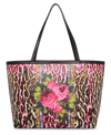 BETSEY JOHNSON LEOPARD EMBROIDERED PATCH TOTE