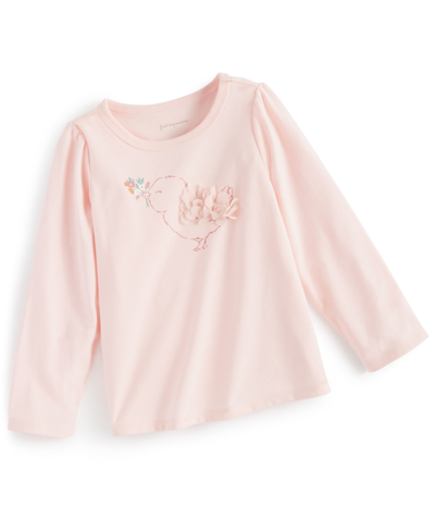 First Impressions Baby Girls Birdie Shirt, Created For Macy's In Creamy Berry