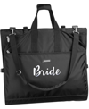 WALLYBAGS 66" PREMIUM TRI-FOLD CARRY ON DESTINATION WEDDING GOWN TRAVEL BAG WITH POCKETS AND BRIDE EMBROIDERY
