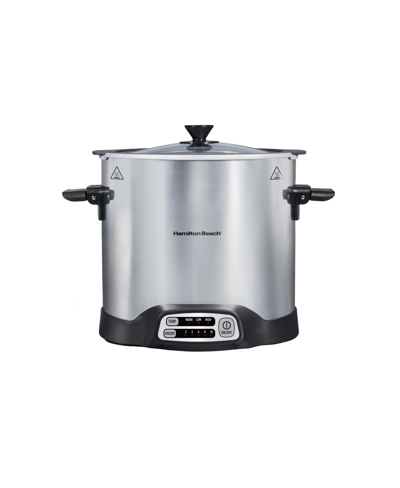 Hamilton Beach Sear Cook 10 Quart Stockpot Slow Cooker In Silver